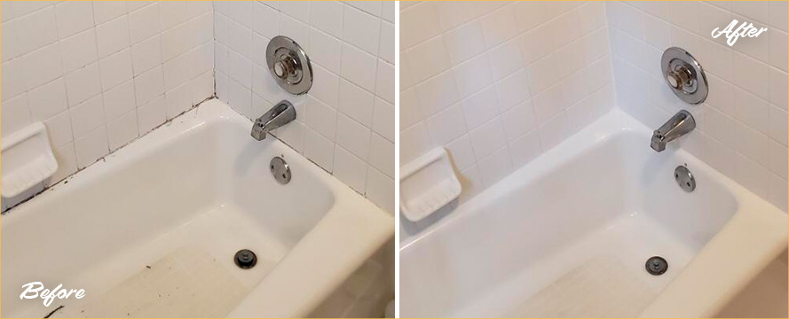 Before and After Our Bathroom and Shower Grout Cleaning Services in Roswell, GA