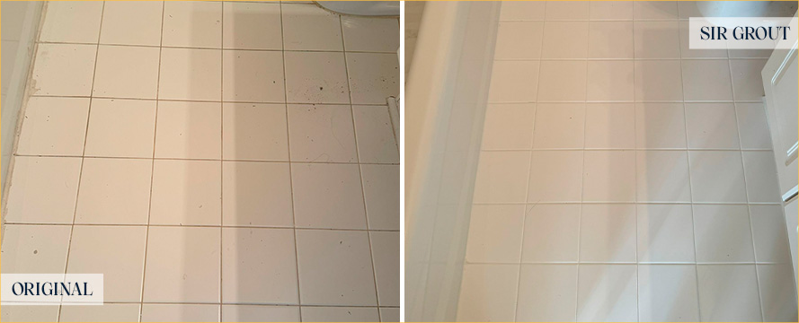 Bathroom Floor Restored by Our Expert Tile and Grout Cleaners in Duluth, GA