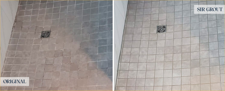 Shower Before and After a Superb Tile Cleaning in Decatur, GA