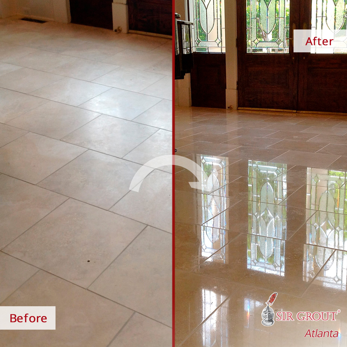 Glossy Shine How a Stone Polishing Job Changed the Look of This Marble