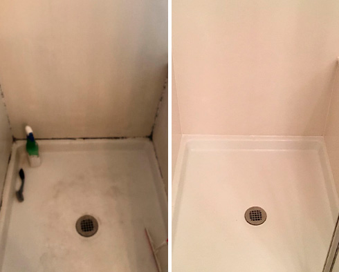 Before and After Our Grout Cleaning Service in Ellenwood, GA