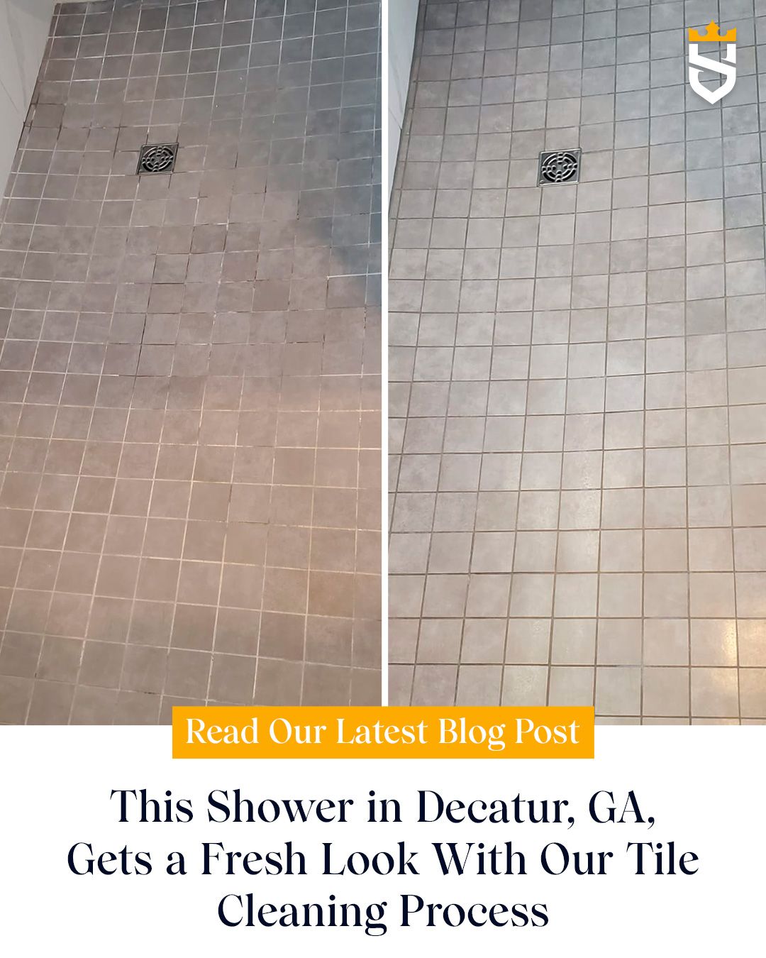 This Shower in Decatur, GA, Gets a Fresh Look With Our Tile Cleaning Process