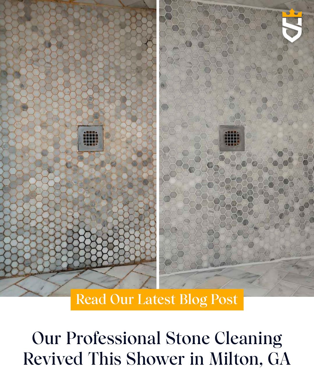 Our Professional Stone Cleaning Revived This Shower in Milton, GA